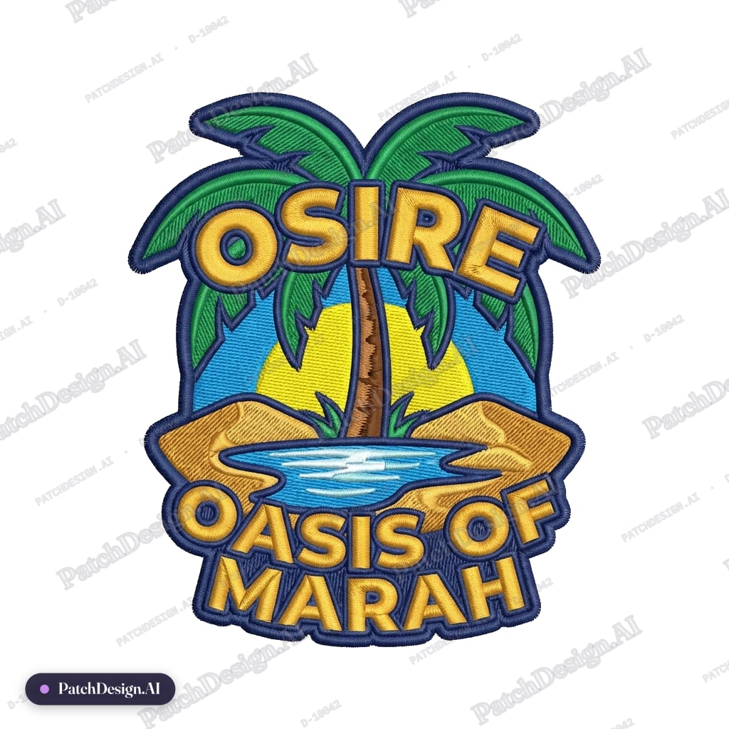 Osire y debajo Oasis of Marah — custom patch designed with AI