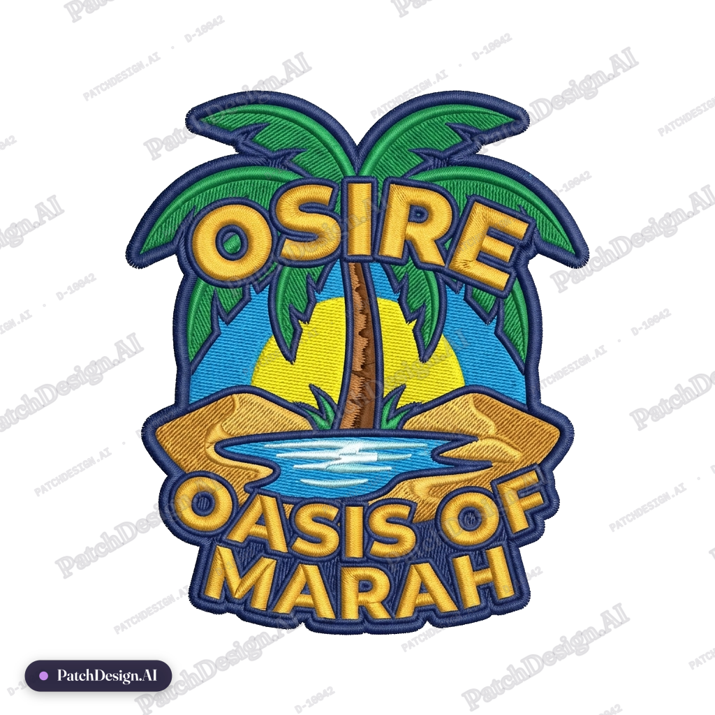 Osire y debajo Oasis of Marah — custom patch designed with AI