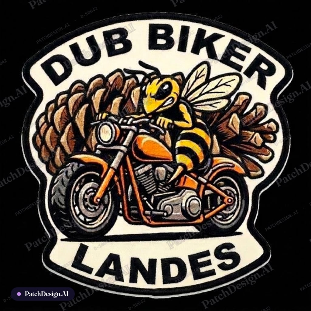 Écris en bas de l'image" landes" — custom patch designed with AI