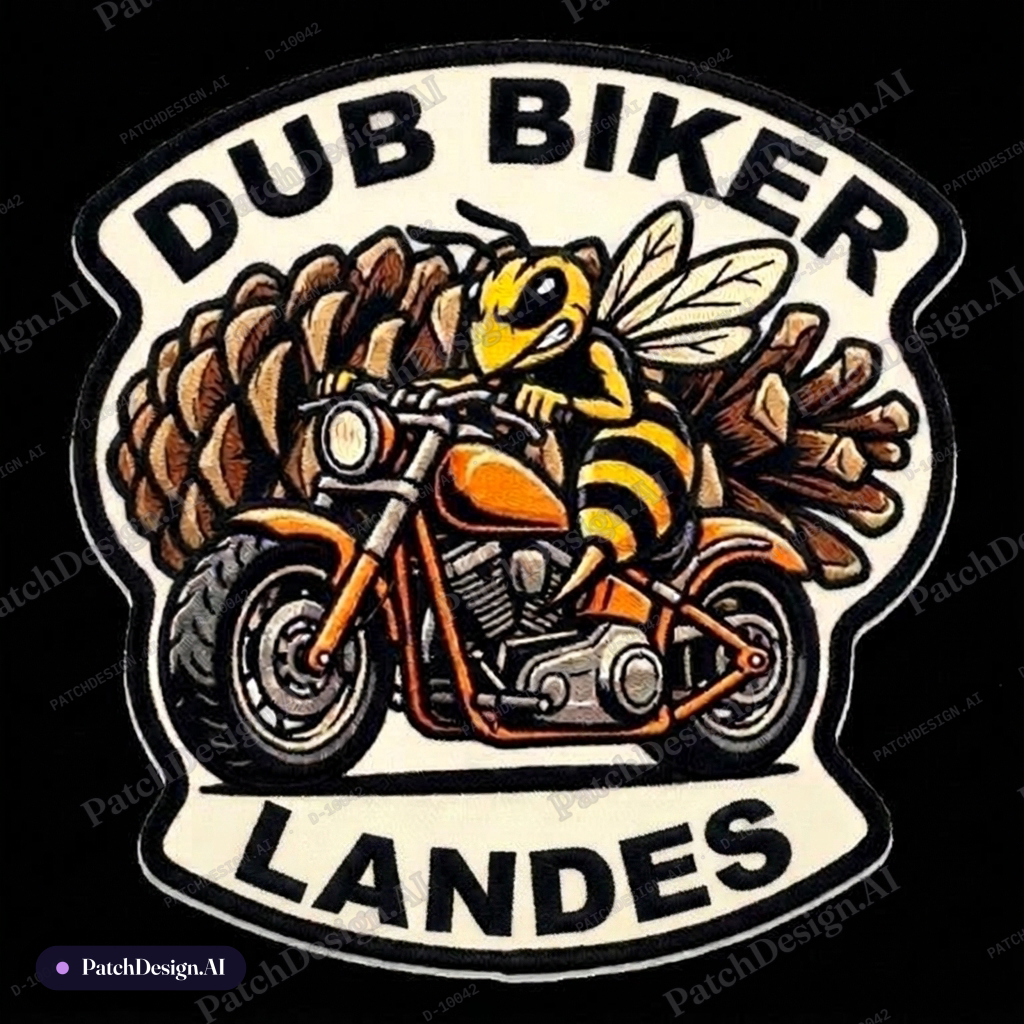 Écris en bas de l'image" landes" — custom patch designed with AI