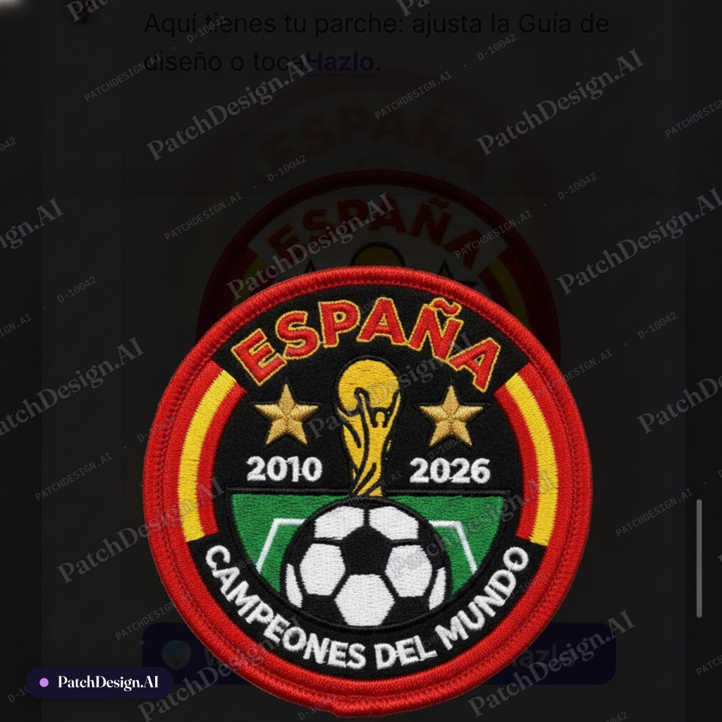 Quiero ver el fondo de color negro en vez del color blanco — custom patch designed with AI