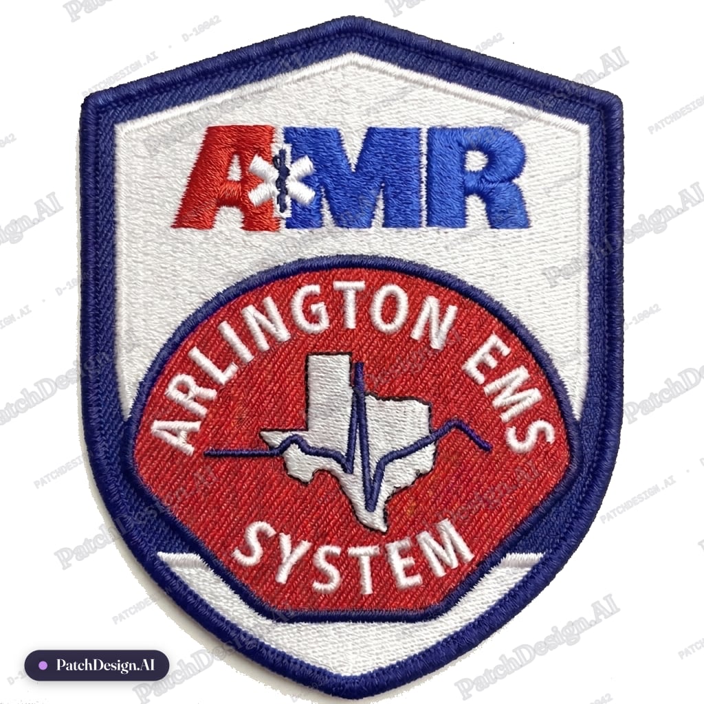 Return the A in AMR TO RED — custom patch designed with AI