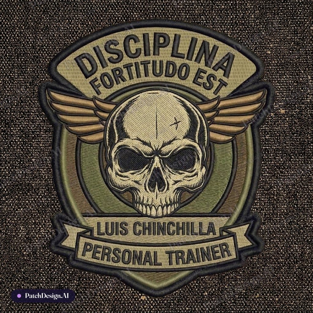 Me gustan las calvaeras, pero si solo pones la palabras en latin no puedes poner luis chin — custom patch designed with AI