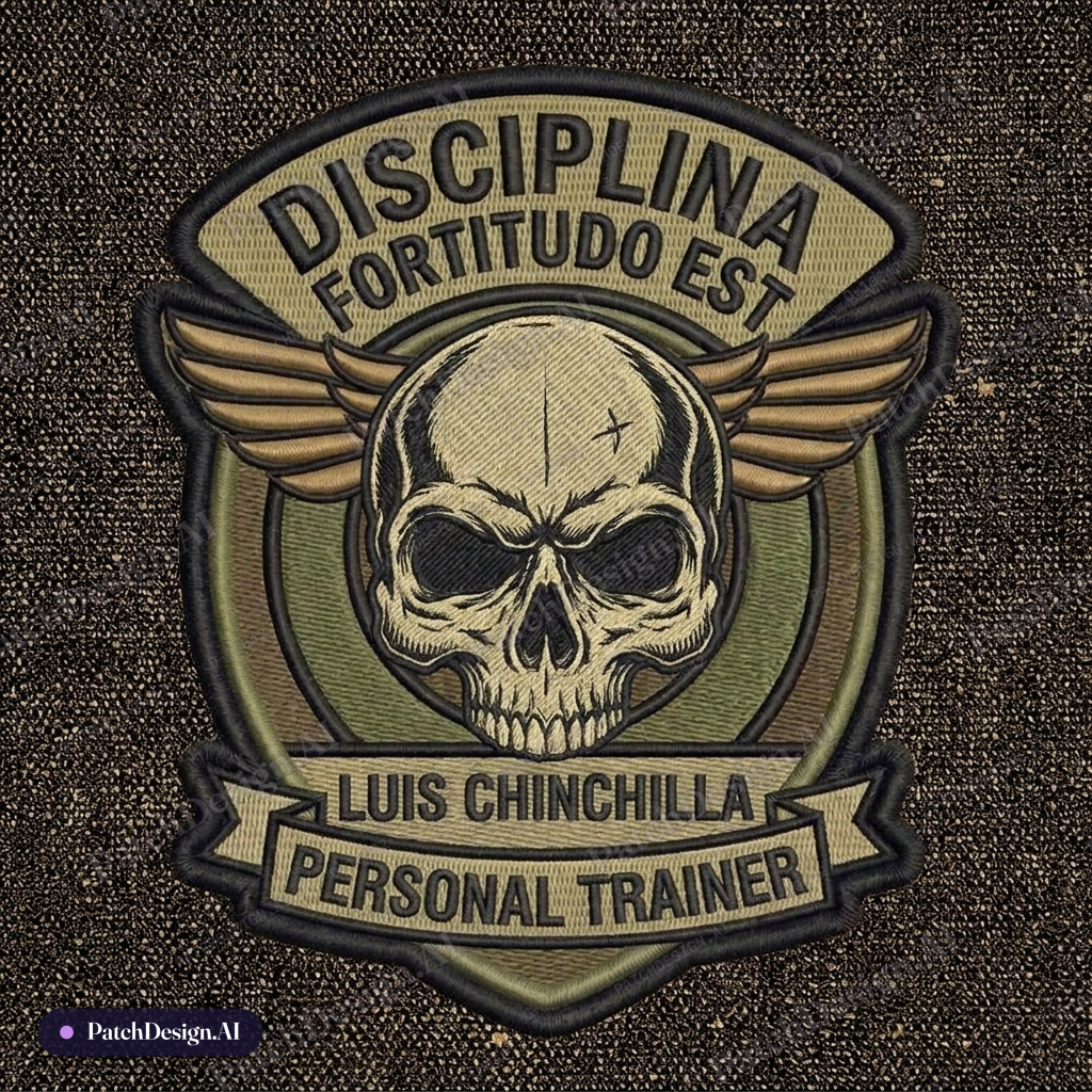 Me gustan las calvaeras, pero si solo pones la palabras en latin no puedes poner luis chin — custom patch designed with AI