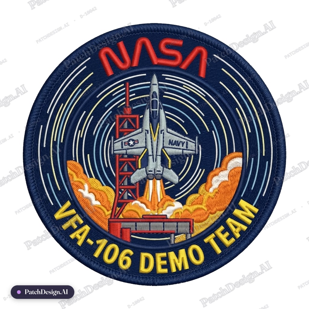 Can you change just the background and make it all night time with a time light lapse of t — custom patch designed with AI