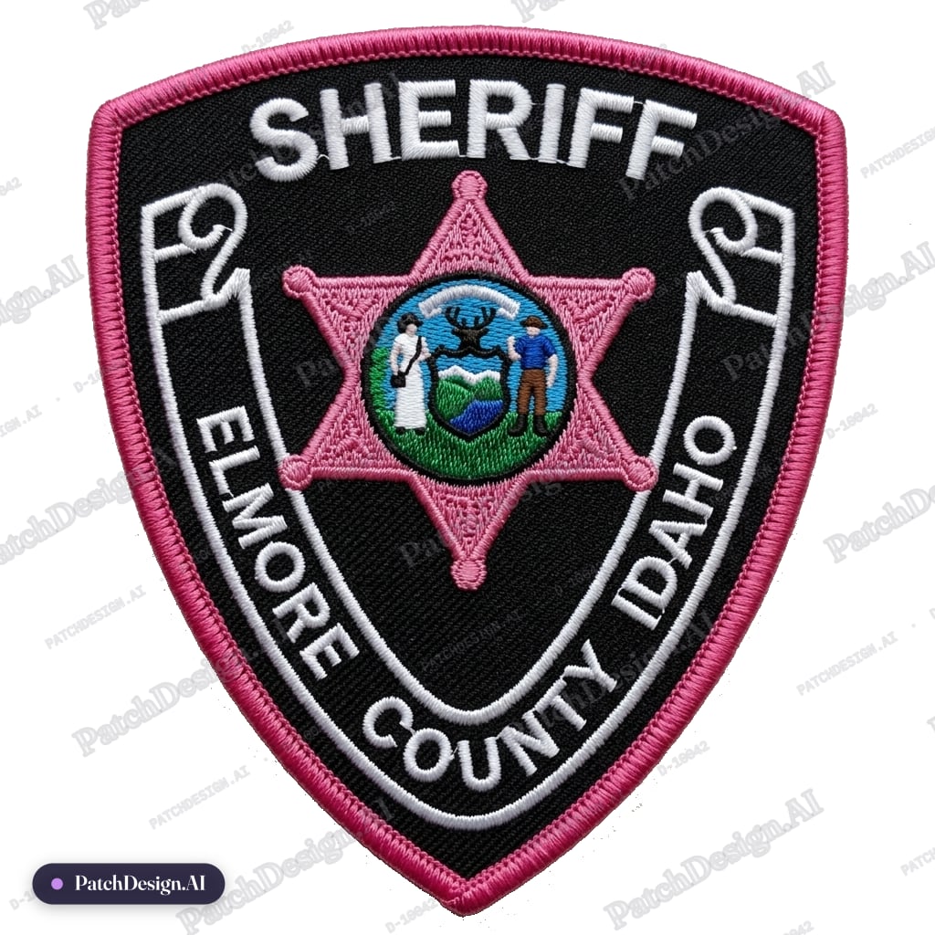 Can you swap the yellow border of the patch, and the gold star in the middle for pink. — custom patch designed with AI