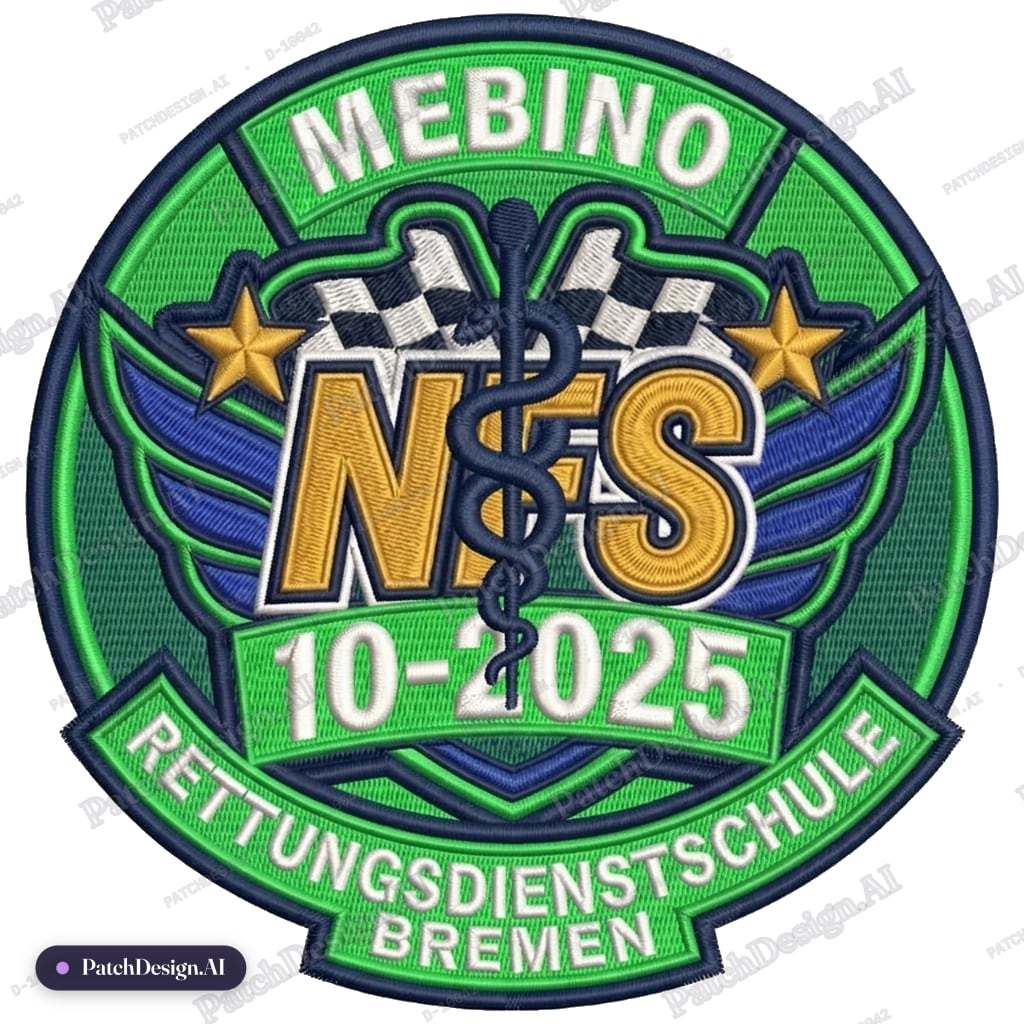 Helleren grün, Hintergrund Medizinisches symbol — custom patch designed with AI