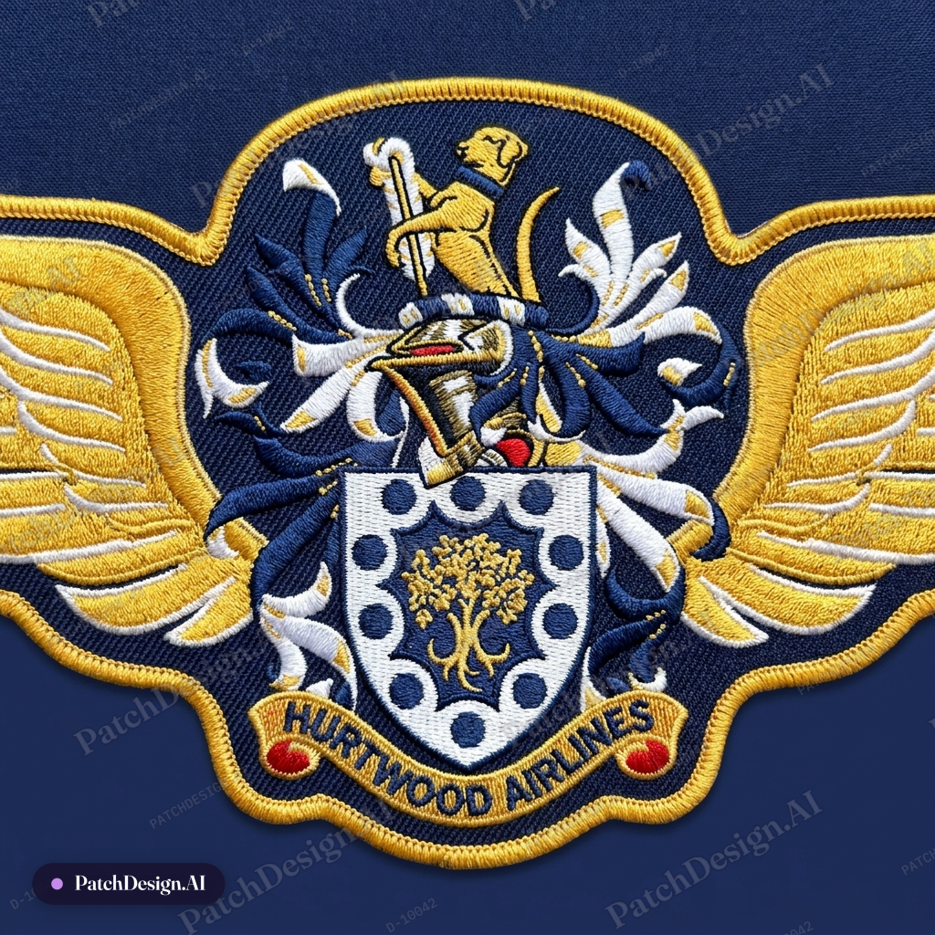 Give me an airline-style embroidered/cloth badge using this as the logo and make it be cal — custom patch designed with AI
