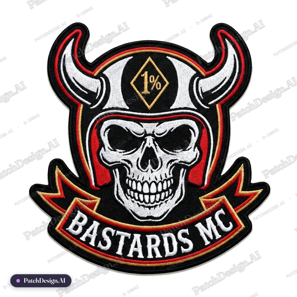 1% motorclub patches bastards mc