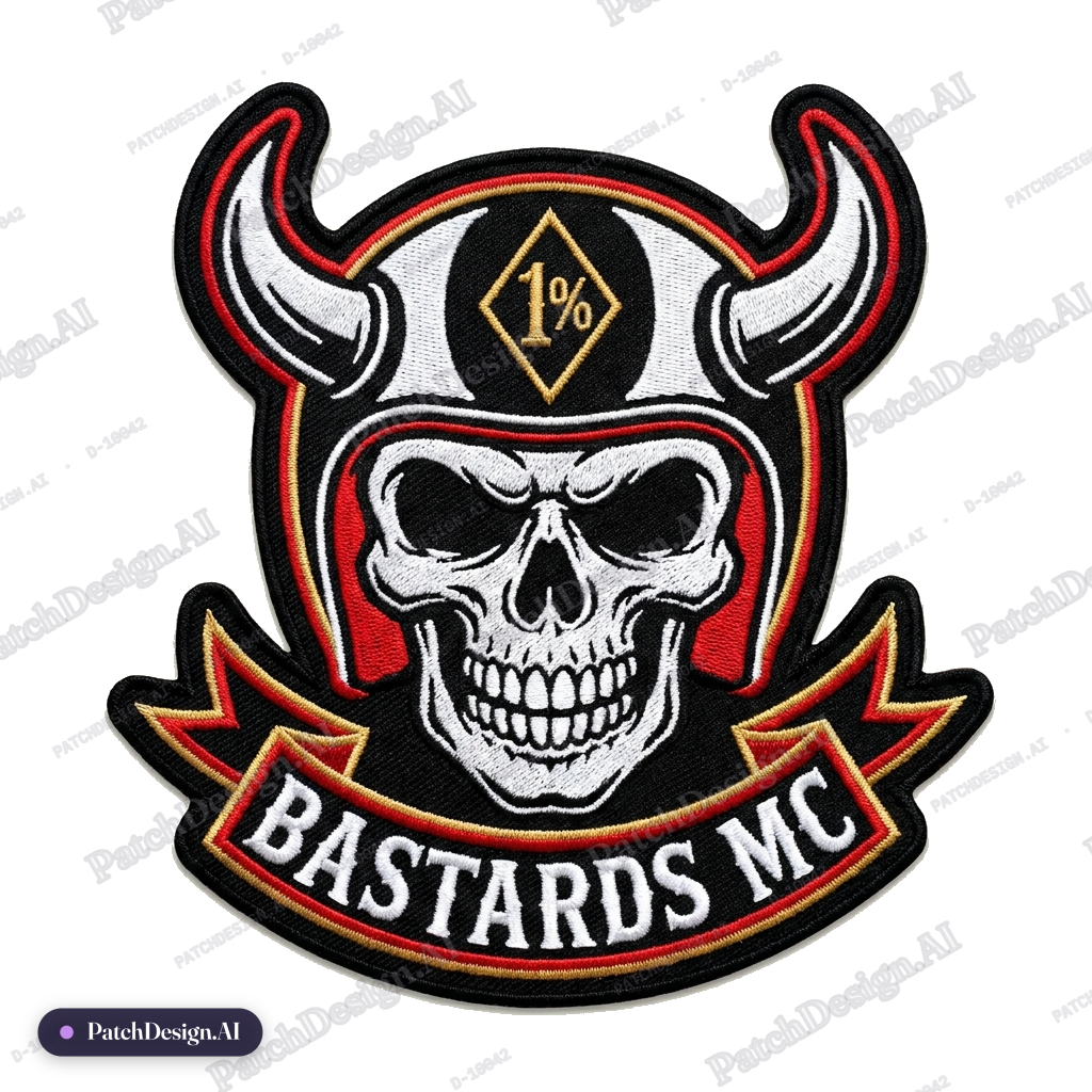1% motorclub patches bastards mc