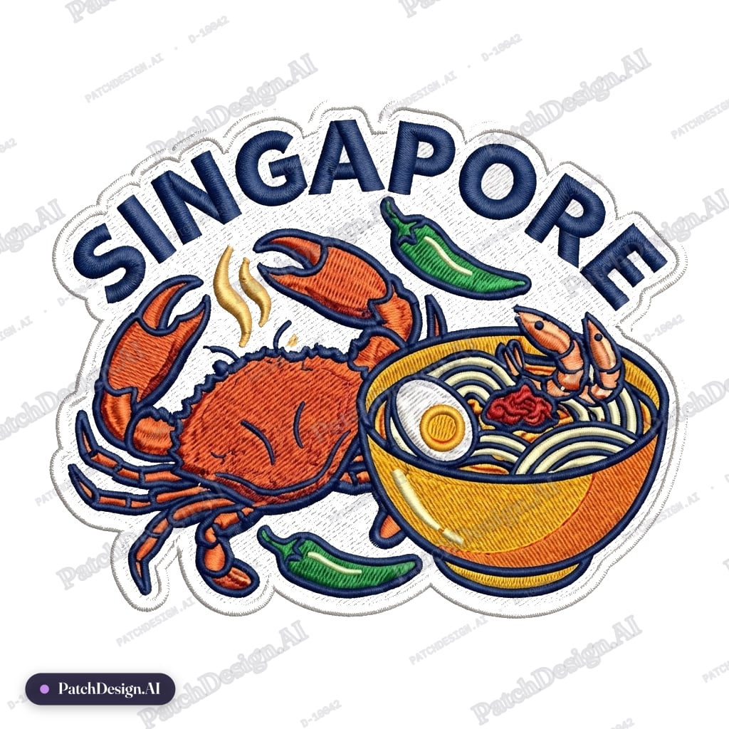 Gardens by the bay iconic patch — custom patch designed with AI