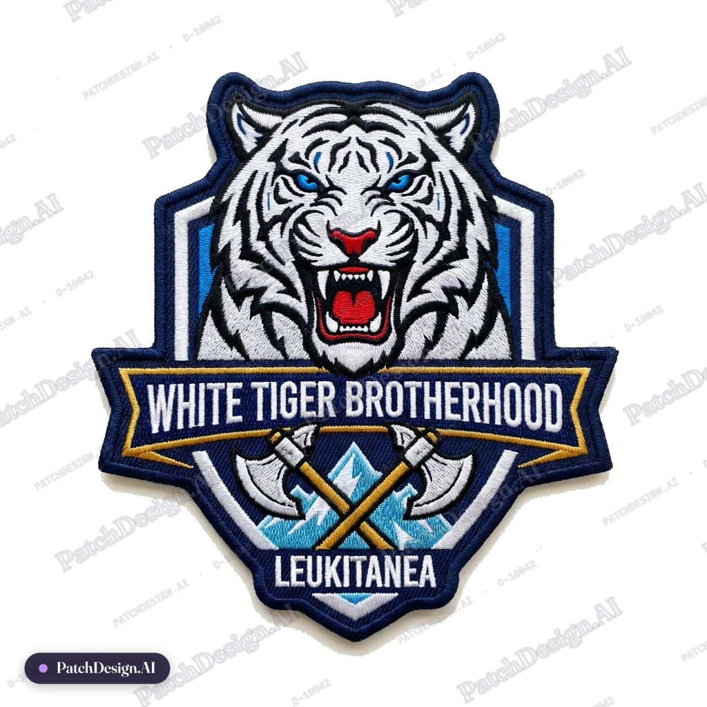 White Tiger Brotherhood Leukitanea — custom patch designed with AI