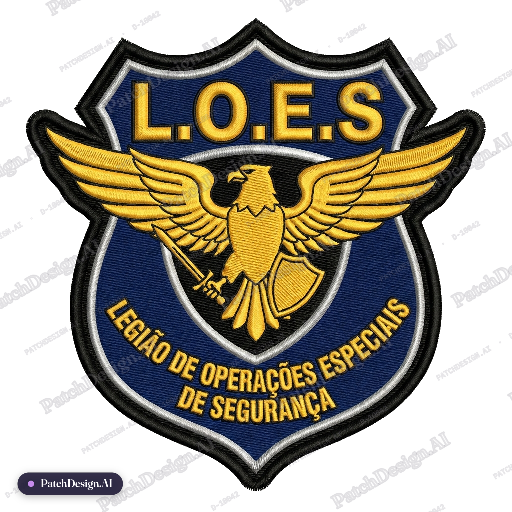 L.O.E.S - LEGIÃO DE OPERAÇÕES ESPECIAIS DE SEGURANÇA — custom patch designed with AI