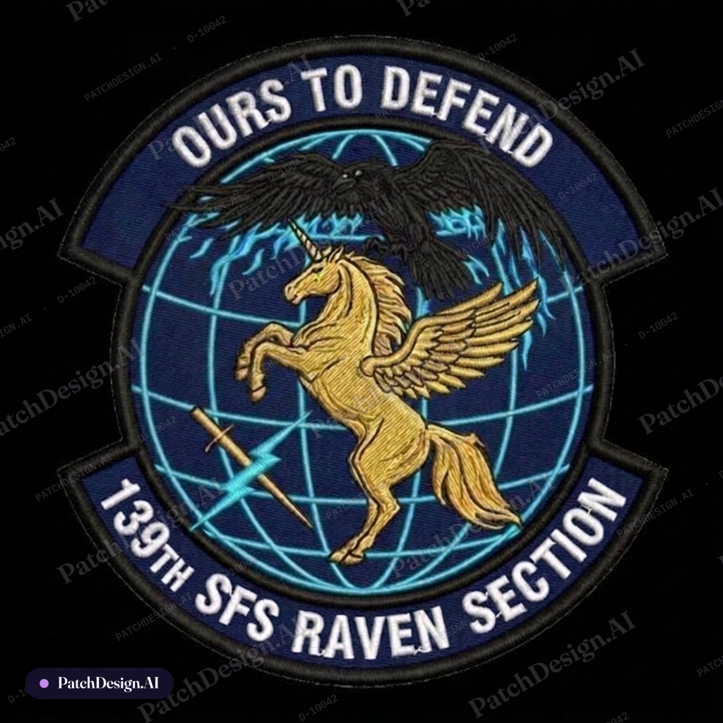 Change the wings on the unicorn to just small ones like the original patch — custom patch designed with AI