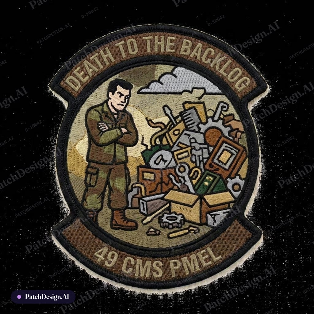 Use subdued ocp authorized colors, black border — custom patch designed with AI