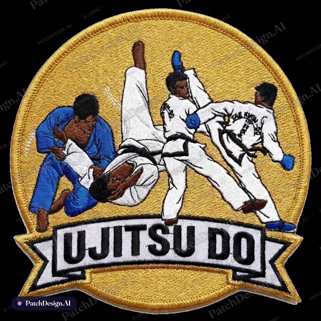 Make patch round gold backing — custom patch designed with AI