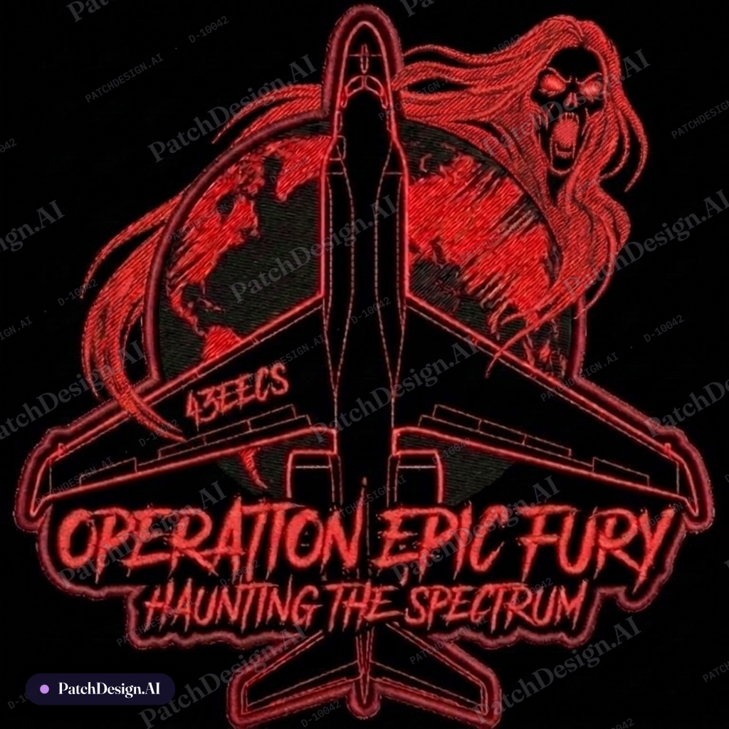Keep everything the same but add a banshee — custom patch designed with AI