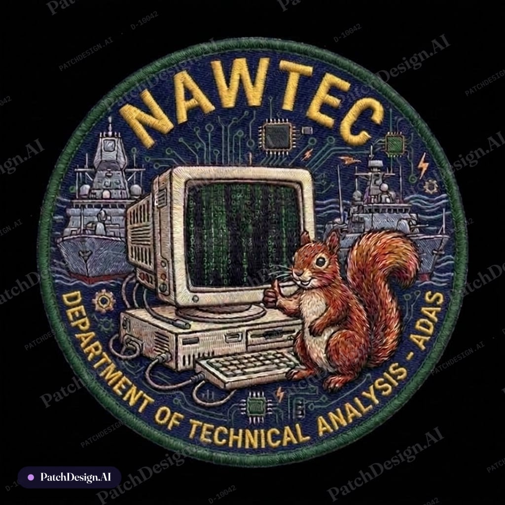 Textcolor - Navy yellow; Change the text DEPARTMENT FOR TECHNICAL ANALYZES ADAS into DEPAR — custom patch designed with AI