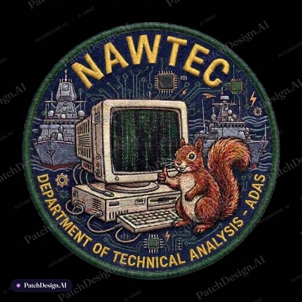 Textcolor - Navy yellow; Change the text DEPARTMENT FOR TECHNICAL ANALYZES ADAS into DEPAR — custom patch designed with AI