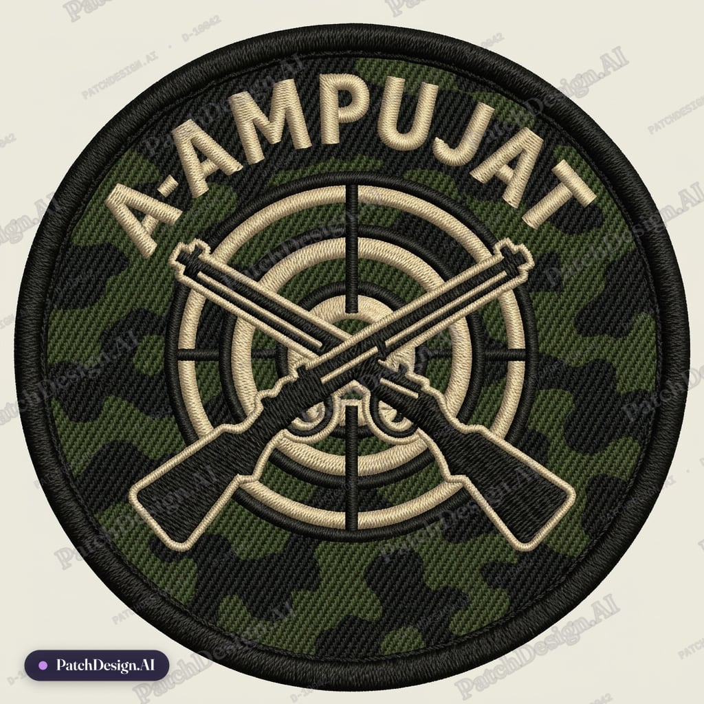 Keskitä patchi pyöreäksi ja hyvälaatuiseksi — custom patch designed with AI