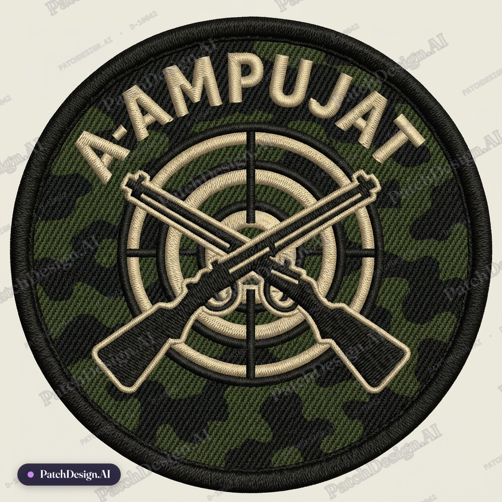 Keskitä patchi pyöreäksi ja hyvälaatuiseksi — custom patch designed with AI