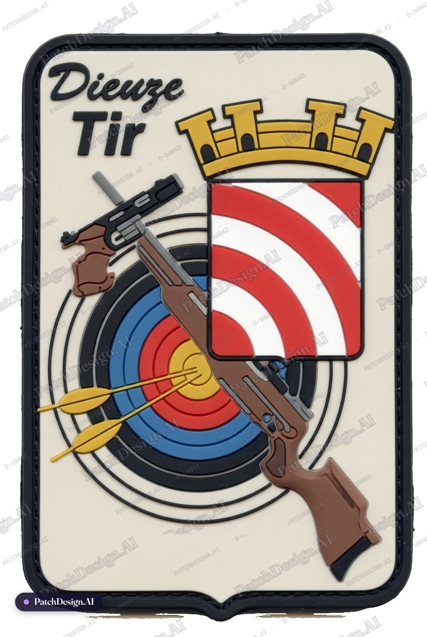 Bordure extérieur noire plus épaisse — custom patch designed with AI