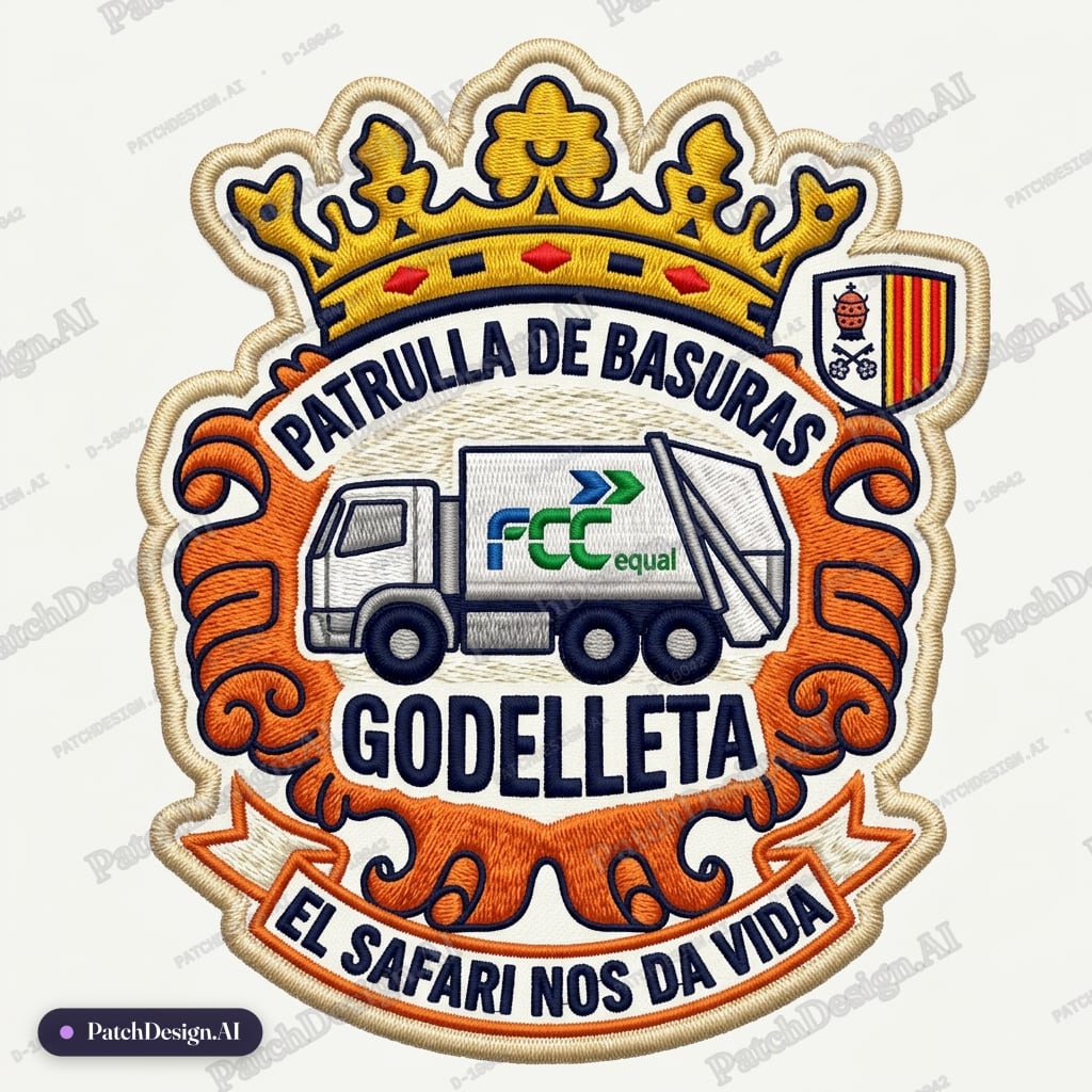 Patrulla de basuras FCC Equal Godelleta El safari nos da vida — custom patch designed with AI