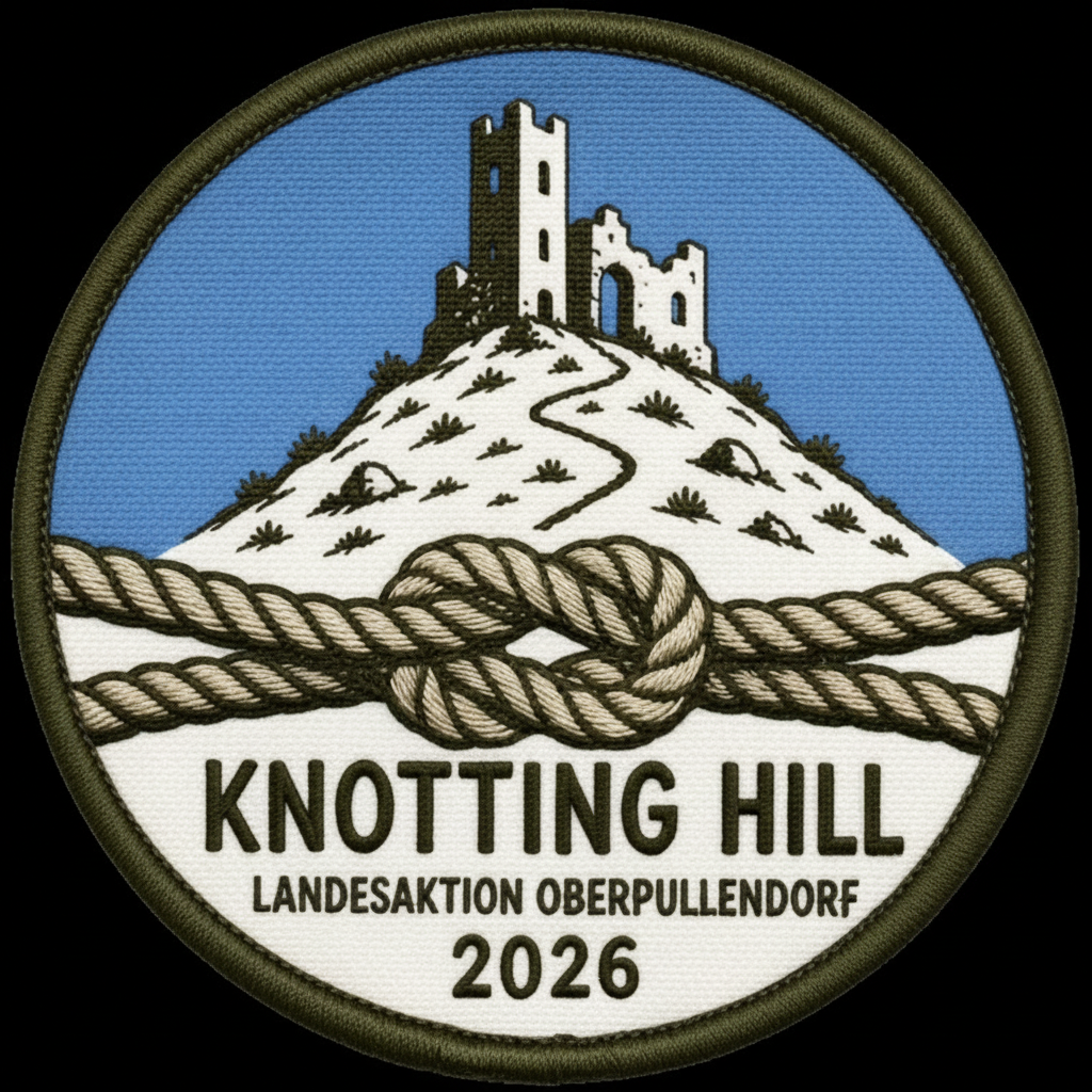 Perfekt mache den Patch so dass der Kreis komplett ist, aktuell ist ein kleiner Teil unten — custom patch designed with AI