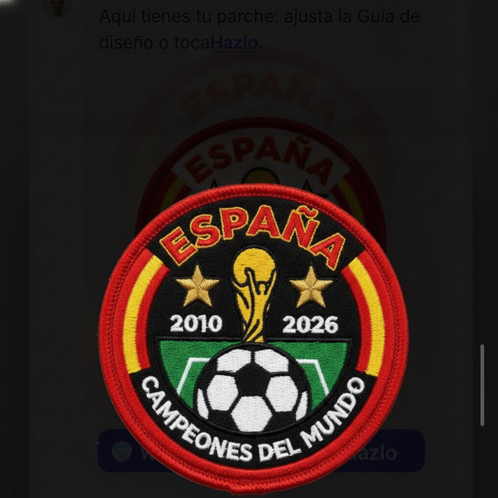 Quiero ver el fondo de color negro en vez del color blanco — custom patch designed with AI