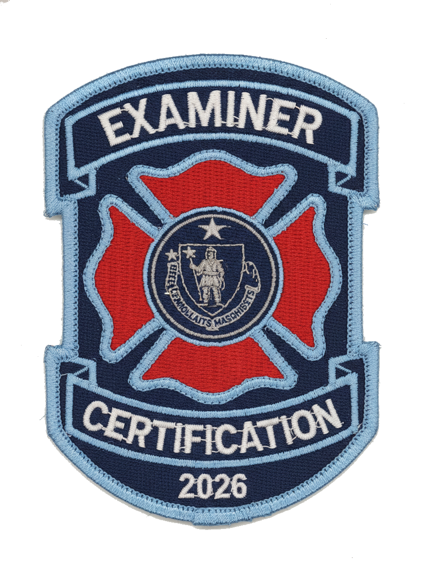 Non standard shoulder patch. 5 inches tall by 3.75 inches wide. Navy blue background, with — custom patch designed with AI