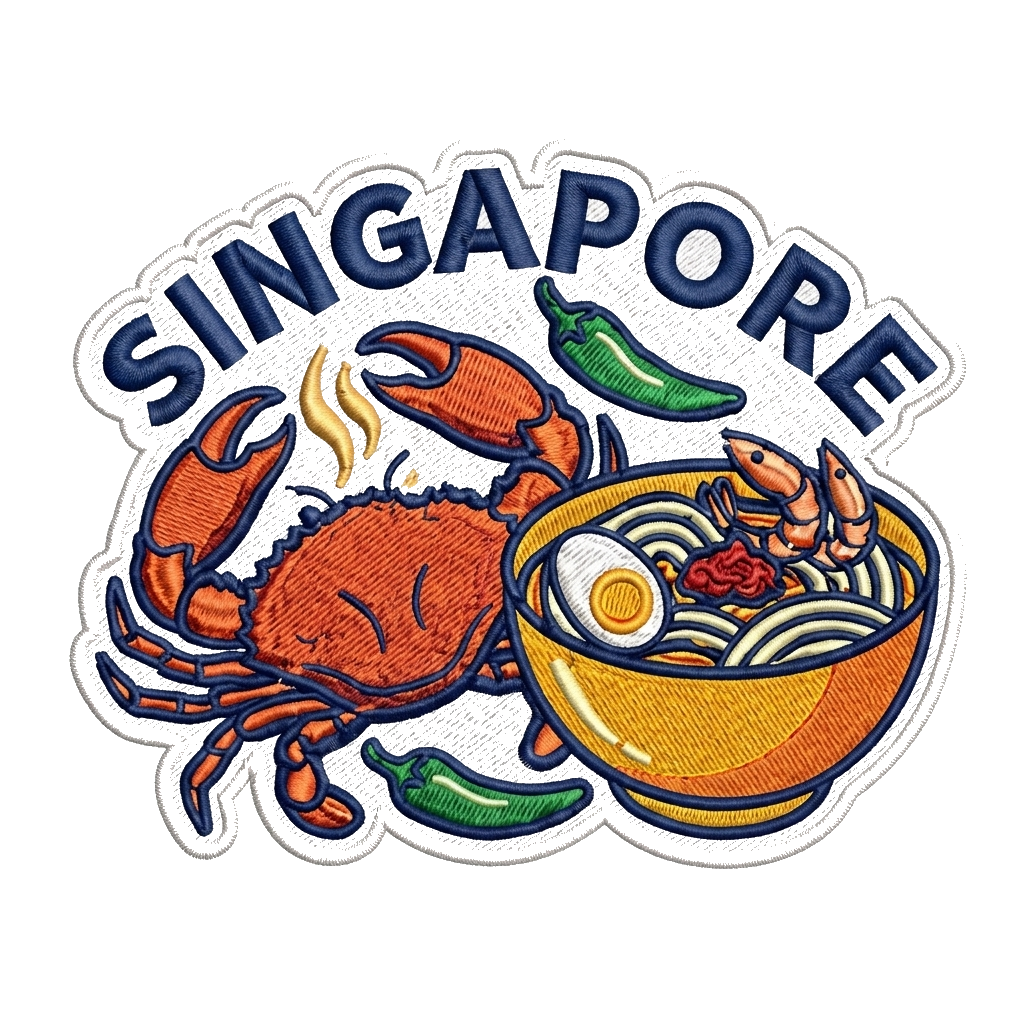 Gardens by the bay iconic patch — custom patch designed with AI