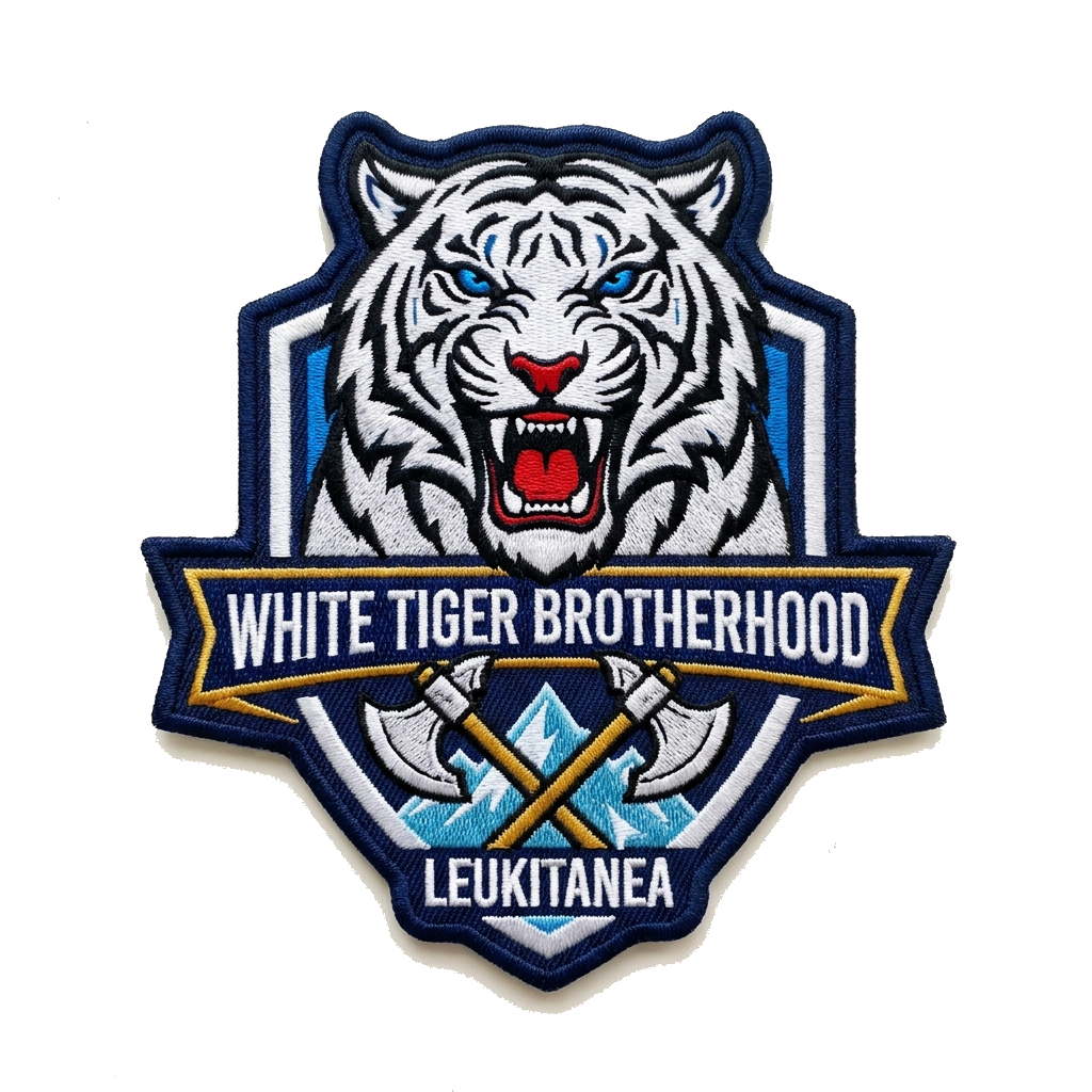 White Tiger Brotherhood Leukitanea — custom patch designed with AI