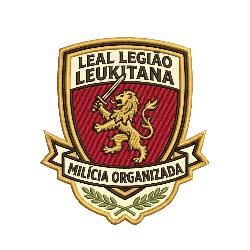 LEAL LEGIÃO LEUKITANA MILÍCIA ORGANIZADA — custom patch designed with AI