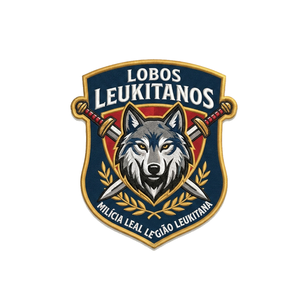 LOBOS LEUKITANOS MILÍCIA LEAL LEGIÃO LEUKITANA — custom patch designed with AI