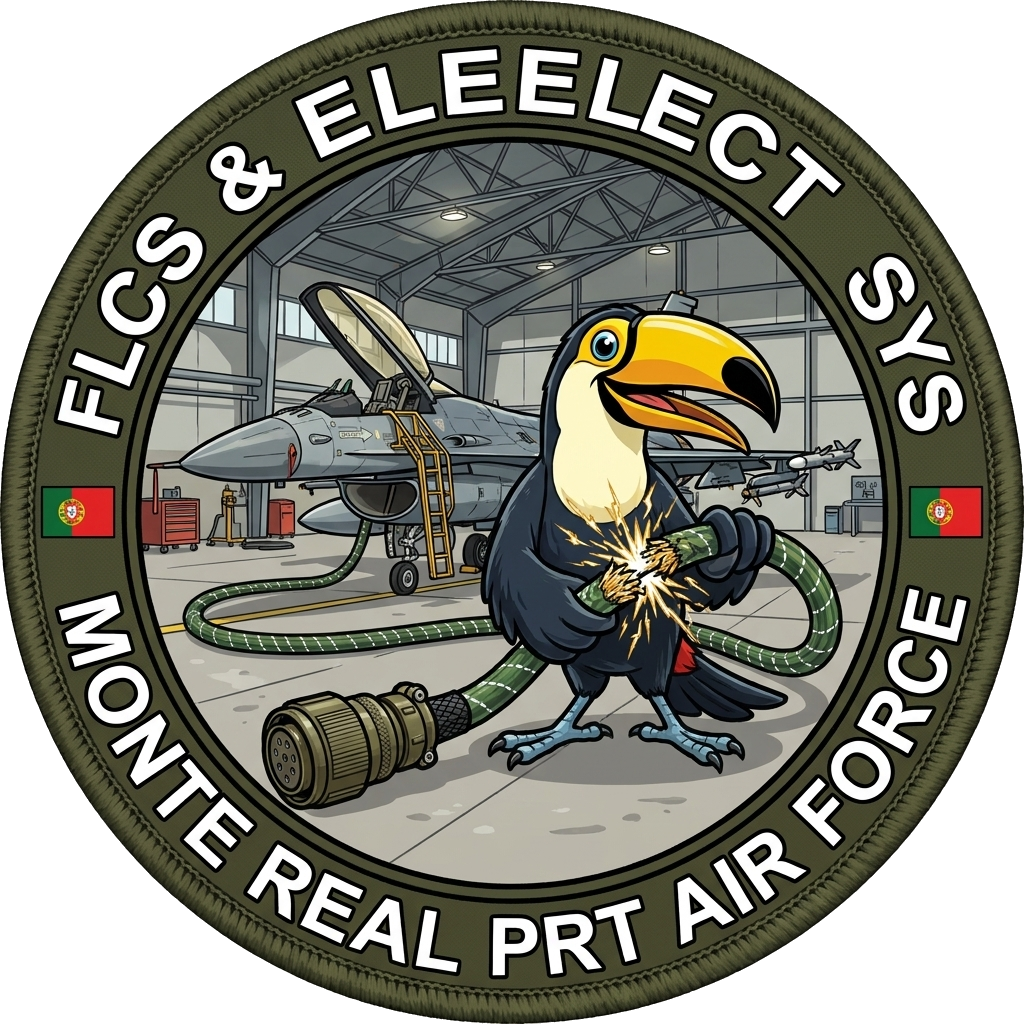 A tucano bird smiling with holding two green braided cables like second image, braid is gr — custom patch designed with AI
