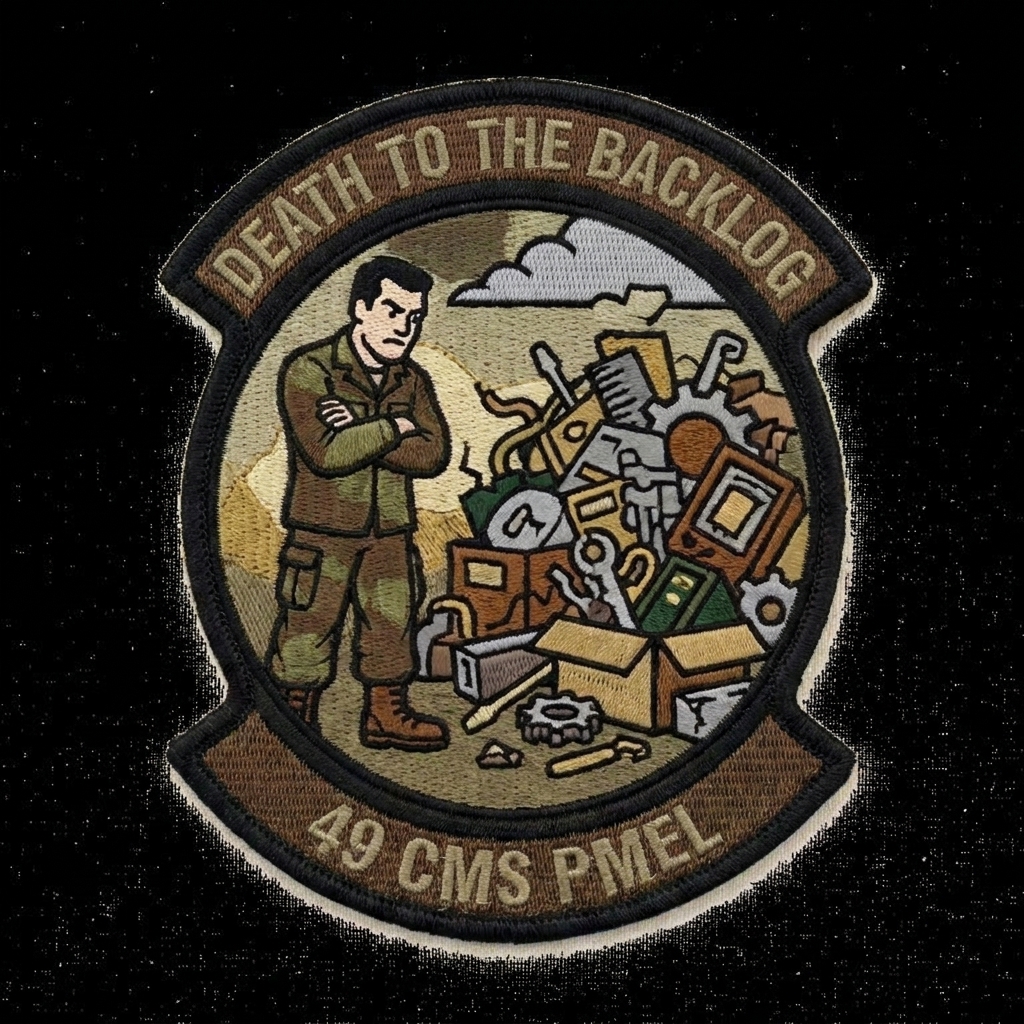 Use subdued ocp authorized colors, black border — custom patch designed with AI